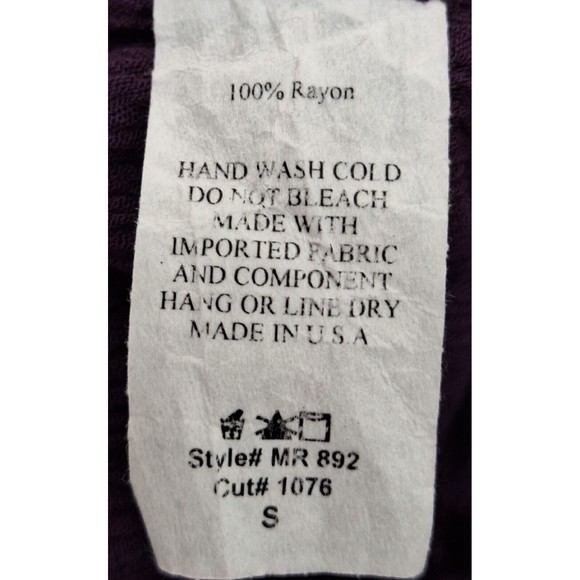 Mary & Mabel Pull-On Eggplant Purple Beach Cover Up Shorts Romper•USA Made•Sz. S - Picture 6 of 6